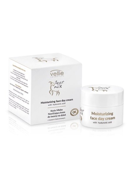 Vellie Goat Milk Moisturizing Face Day Cream with Hyaluronic Acid - كريم ترطيب الوجه اليومي بحليب الماعز وحمض الهيالورونيك من Vellie