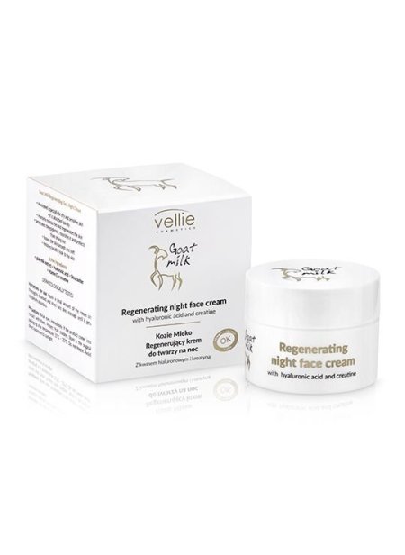 Vellie Goat Milk Regenerating Face Night Cream - كريم ترطيب الوجه الليلي بحليب الماعز من Vellie