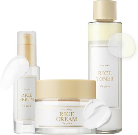 I'm From Rice All in one Set Korean Skincare for Glowing Hydrating Glass Skin-مجموعة الأرز لشد وتفتيح البشرة