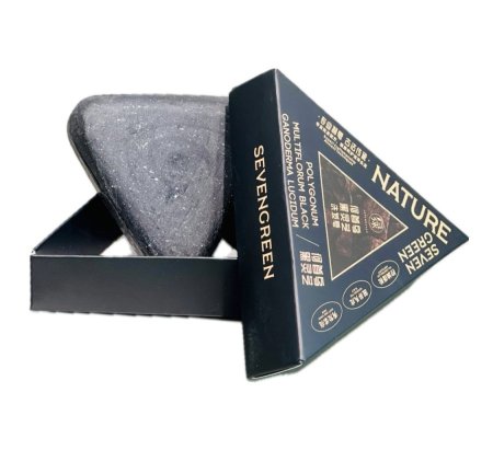 صابونة سيفن غرين السوداء للشَّعر  SevenGreen Black Herbal Shampoo Soap