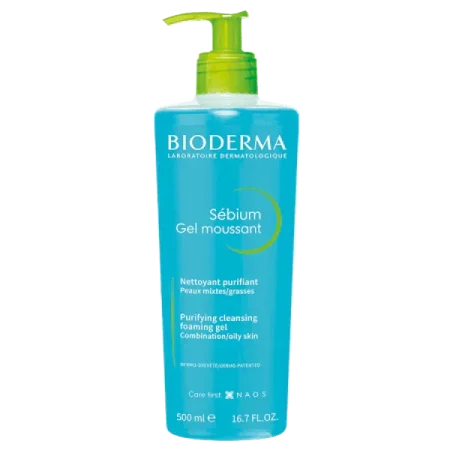 Bioderma Sebium Gel Moussant Purifying Foaming  – غسول سيبيوم الجل الرغوي المنقّي للبشرة الدهنية والمختلطة بيوديرما