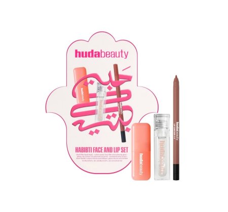 HUDA BEAUTY Habibti Face and Lip Set هدى بيوتي مجموعة حبيبتي ميكاب الوجه والشفاه
