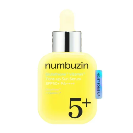 سيروم واقي شمس SPF50+ PA++++ :  numbuzin No.5 Glutathione + Vitamin C Tone-Up Sun