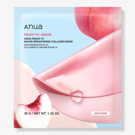 Anua Peach 70+ Niacinamide Collagen Mask أنوا – ماسك الكولاجين بالخوخ 70% + نياسيناميد لإشراقة وتفتيح البشرة