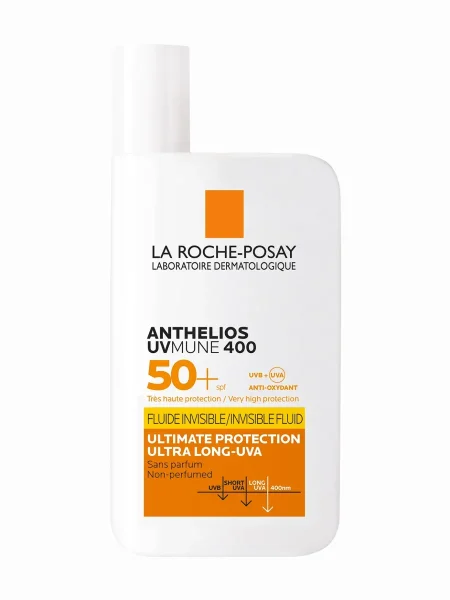 La Roche-Posay Anthelios UVMune 400 SPF 50+ Invisible Fluid - واقي الشمس من لاروش بوزيه أنثيليوس UVMune 400 بمعامل حماية 50+