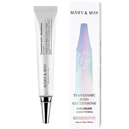 MARY & MAY TRANEXAMIC ACID + GLUTATHION EYE CREAM - 30ML | ماري اند ماي كريم العين بحمض الترانيكساميك + الجلوتاثيون - 30 مل