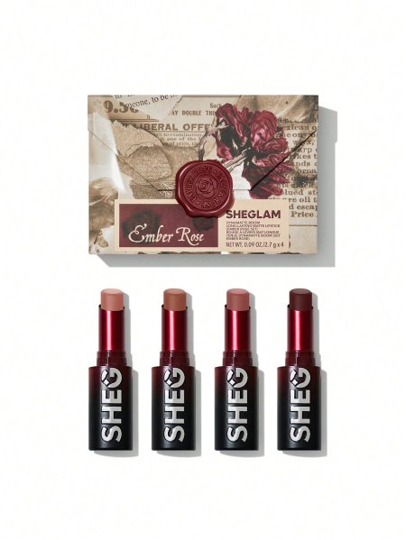 Sheglam Dynamatte Boom Long-Lasting Matte Lipstick (Ember Rose Set)-أحمر شفاه دينامات بوم طويل الأمد غير لامع (مجموعة إمبر روز) شيجلام