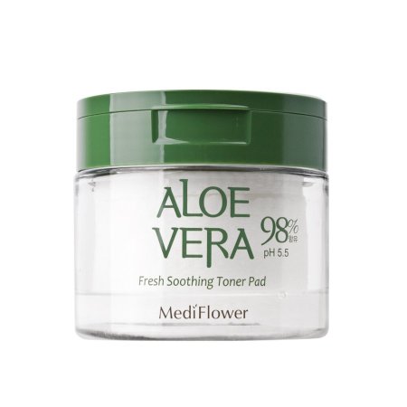 ميدي فلاور تونر باد بالألوفيرا للتهدئة والانتعاش – 60 قطعة MEDI FLOWER ALOE VERA FRESH SOOTHING TONER PAD 60 PCS