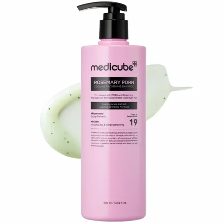 شامبو إكليل الجبل وPDRN المبرد لتكثيف الشعر 400مل من medicube  :  Medicube Rosemary PDRN Cooling Thickening Shampoo 400ml
