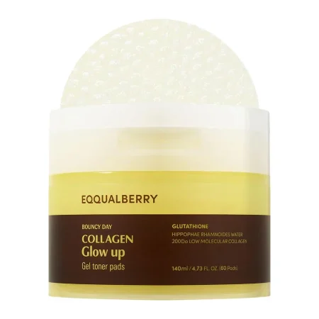 جل تونر بادز بالكولاجين لإشراقة البشرة من إيكوالبيري – 60 قطعة  EQQUALBERRY Collagen Glow Up Gel Toner