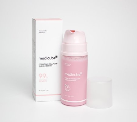 سيروم الفقاعات الوردي بالكولاجين وPDRN من ميديكيوب  Medicube PDRN Pink Collagen Bubble Serum