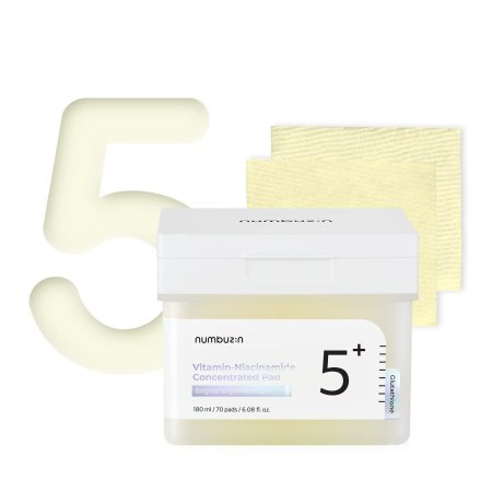 تونر بادز المركزة بالفيتامين والنياسيناميد نمبرزين رقم 5+  Numbuzin No. 5+ Vitamin-Niacinamide Concentrated Pad