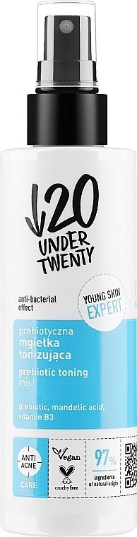 Probiotic Toning Face Spray Under Twenty Anti! Acne Prebiotic Toning Mist-بخاخ بروبيوتيك لتنعيم الوجه  اندرتوينتي، بخاخ بريبيوتيك لتنعيم البشرة ومضاد لحب الشباب