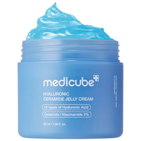 كريم الجيلي المرطب بحمض الهيالورونيك والسيراميد من ميديكيوب  :  MEDICUBE Hyaluronic Ceramide Moisturizing Jelly Cream