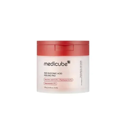 باد التقشير بحمض السكسينيك الأحمر للعناية بالبشرة المعرضة للحبوب من ميديكيوب  :  Medicube Red Succinic Acid Peeling Pads