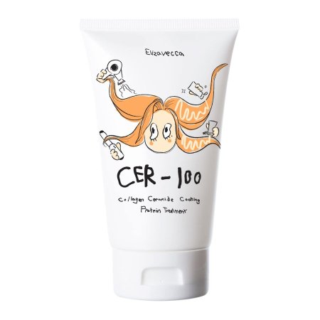 ماسك البروتين والكولاجين والسيراميد لإصلاح الشعر التالف من إليزافيكا – CER-100 :  Elizavecca CER-100 Collagen Ceramide Coating Protein Treatment