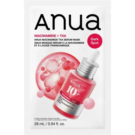 ماسك بالنياسيناميد وTXA لتصحيح البقع الداكنة وتوحيد لون البشرة من أنوا  :  Anua Niacinamide & TXA Dark Spot Correcting Serum Mask – 28ml