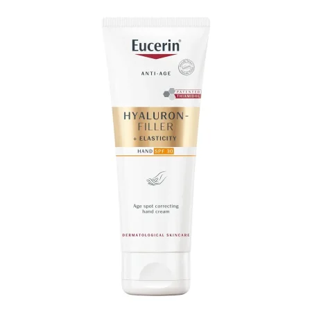 يوسيرين هيالورون فيلر + إيلاستيستي كريم اليدين المضاد لعلامات التقدم في السن والبقع الداكنة :  Eucerin Hyaluron-Filler + Elasticity Hand Cream SPF 30
