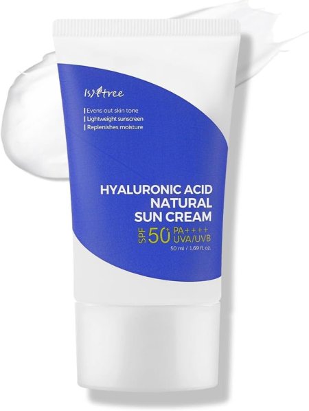 إيسنتري واقي شمس طبيعي بحمض الهيالورونيك SPF50+ PA++++ :  Isntree Hyaluronic Acid Natural Sun Cream SPF50+ PA++++