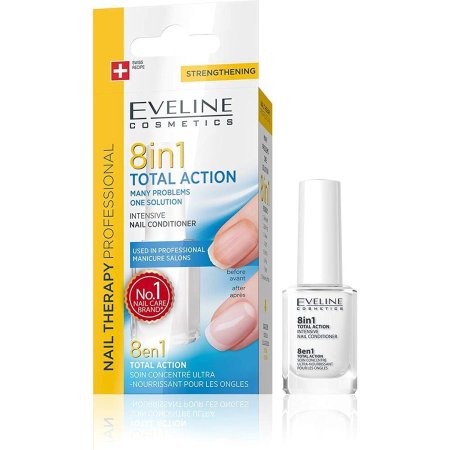 إيفلين كوزمتكس توتال أكشن 8 في 1 علاج وبلسم مكثف للأظافر-Eveline Cosmetics Total Action 8 In 1 Intensive Nail Treatment and Conditioner