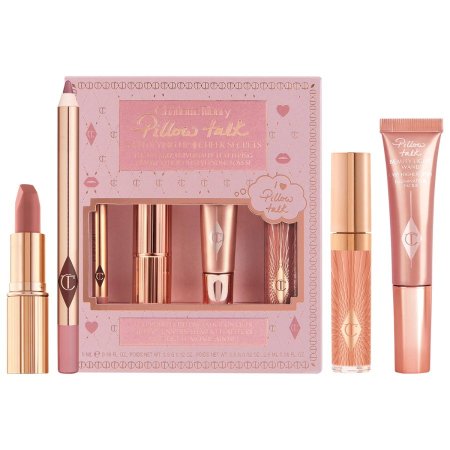 بكج شارلوت تيلبري  للشفاه -Charlotte Tilbury Pillow Talk Beautifying Lip & Cheek Secrets Set