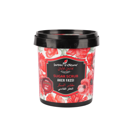 مقشر السكر جاردن أوليان بالنيلة المغربية – 600 جم :  Jardin d’Oléane Moroccan Blue Nila Sugar Scrub – 600g