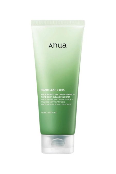 ANUA HEARTLEAF QUERCETINOL PORE DEEP CLEANSING FOAM رغوة كيرسيتينول للتنظيف العميق للمسام