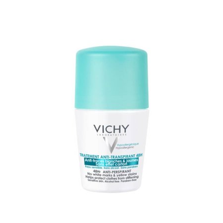 Vichy 48H Anti-Perspirant Roll-On – No White Marks & Yellow Stains