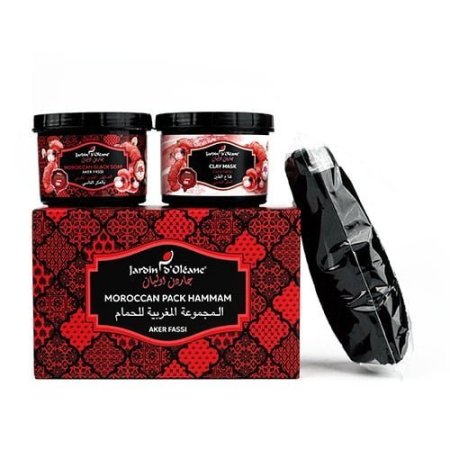 مجموعة الحمام المغربي جاردن أوليان :Jardin d’Oléane Moroccan Hammam Set