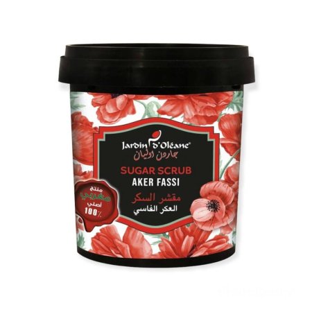 مقشر السكر جاردن أوليان بالنيلة المغربية – 600 جم :  Jardin d’Oléane Moroccan Blue Nila Sugar Scrub – 600g