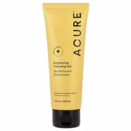 Acure Brightening Cleansing Gel - Vegan Cleanser for Radiant Skin-جل التنظيف المشرق من Acure - منظف نباتي لبشرة مشرقة