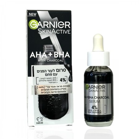 Garnier SkinActive AHA + BHA Charcoal Serum - سيروم الفحم AHA + BHA من غارنييه