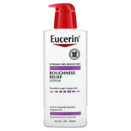 يوسيرين لوشن مرطب للبشرة الجافة جدًا والخشنة-500مل eucerin roughness relief lotion