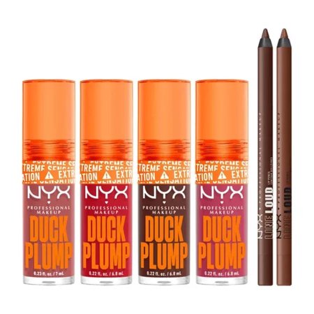مجموعة ملمع الشفاه المكبر من نيكس دَك بلَمپ : NYX Professional Makeup Duck Plump Lip Gloss Set
