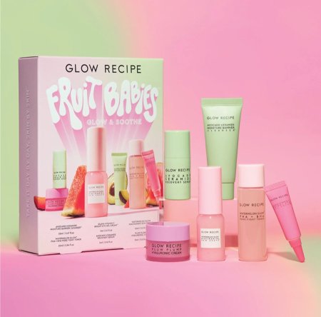 Glow Recipe – Fruit Babies Glow & Soothe Skincare Kit : مجموعة جلو ريسبي فروت بيبيز  للعناية وترطيب وتهدئة البشرة