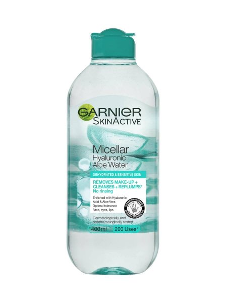 Garnier SkinActive Micellar Hyaluronic Aloe Water - ماء ميسيلار بحمض الهيالورونيك والألوة فيرا من غارنييه